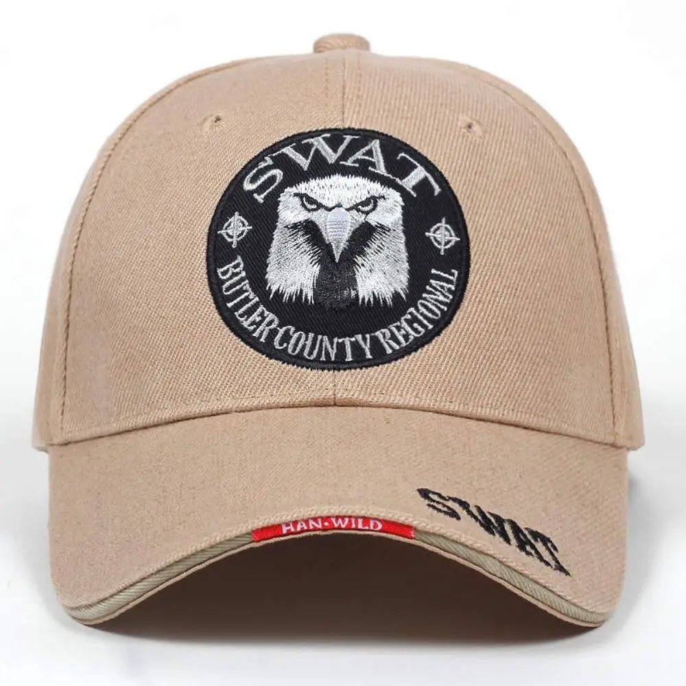 Eagle SWAT Embroidery Baseball Caps Adjustable Outdoor Sports Quick-drying Trucker Caps Sun Hats Men Women