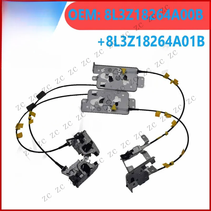 S+ New Pair Rear Left + Right Side Door Latch & Cable Kit for 2004-2008 Ford F150