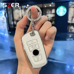 TPU Car Key Case Cover For BMW 1 2 3 4 5 6 7 Series X1 X3 X4 X5 X6 F36 F25 F26 F30 F34 F10 F07 F20 Z10 G30 F15 F16 Keychain Fob
