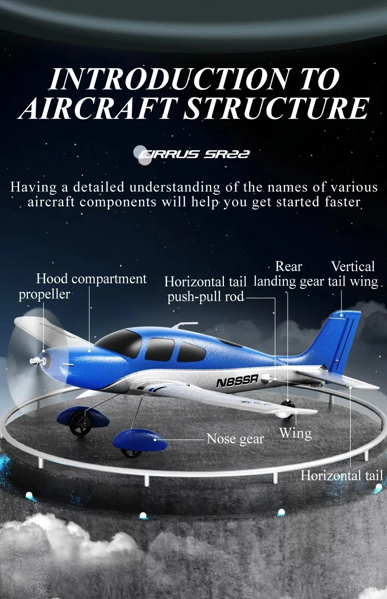 2.4G 4CH 52CM Big Brushless RC Glider Plane Remote Control Brushless Aircraft EPP Foam Fixed Wing Airplane Model Toy Gifts