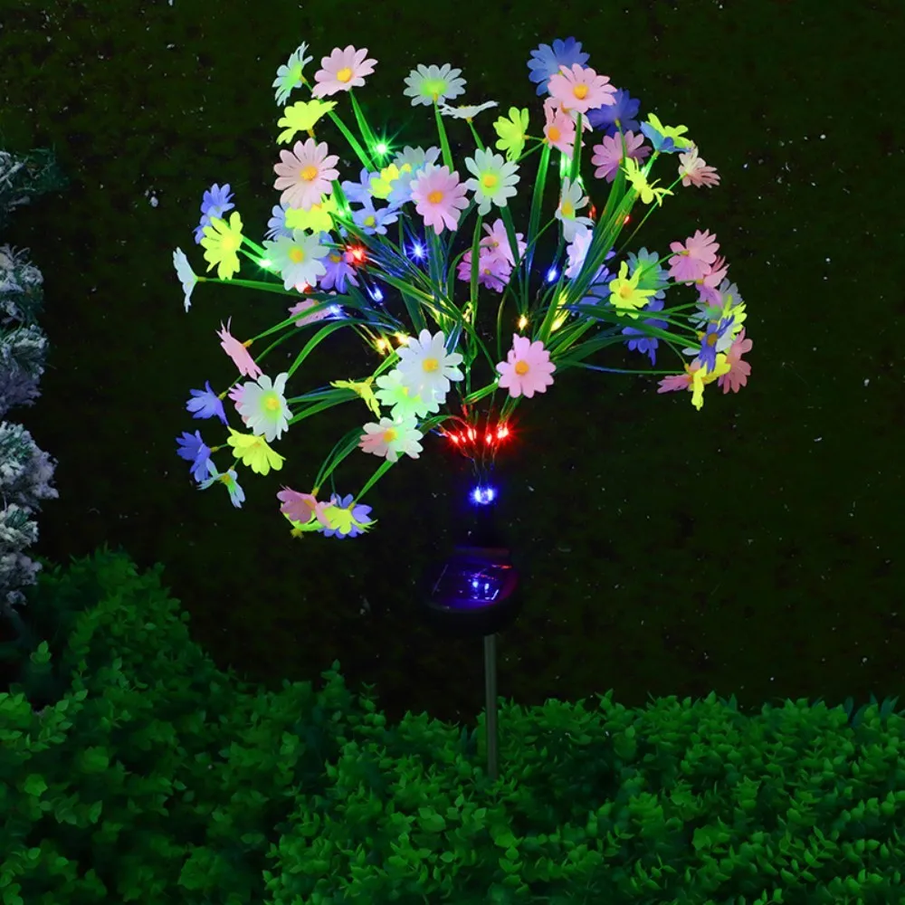 Solar Daisy Flower Stake Lights,Waterproof Floral LED Ground Lamp for Outdoor Lawn, Yard, Garden Pathway Landscape Decorations
