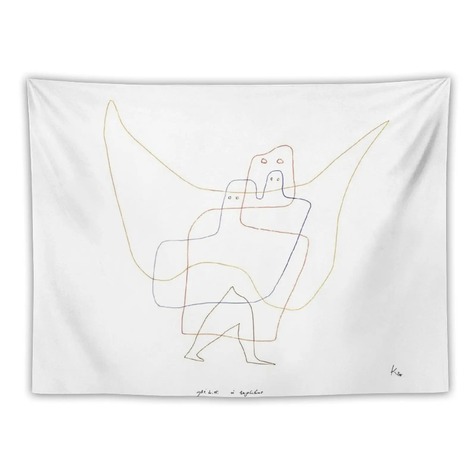 

In Angel's Care (High Resolution), Paul Klee Tapestry Decoration For Rooms Tapete For The Wall Mushroom Tapestry