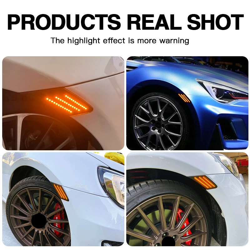 أضواء العلامات الجانبية المتتابعة LED لسوبارو BRZ 2012-2021 لسليل FR-S 2012-2016 لتويوتا 86 كوبيه 2017-2021 SU003-02540