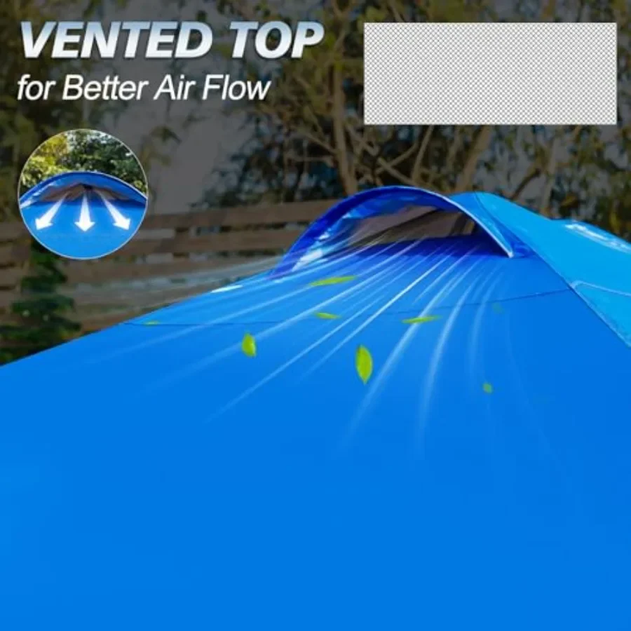 10x10 Pop Up Canopy Tent, 1-Button Push Setup Canopy Tent, Adjustable Height Instant Portable Shelter, Portable Roller Bag, Eas