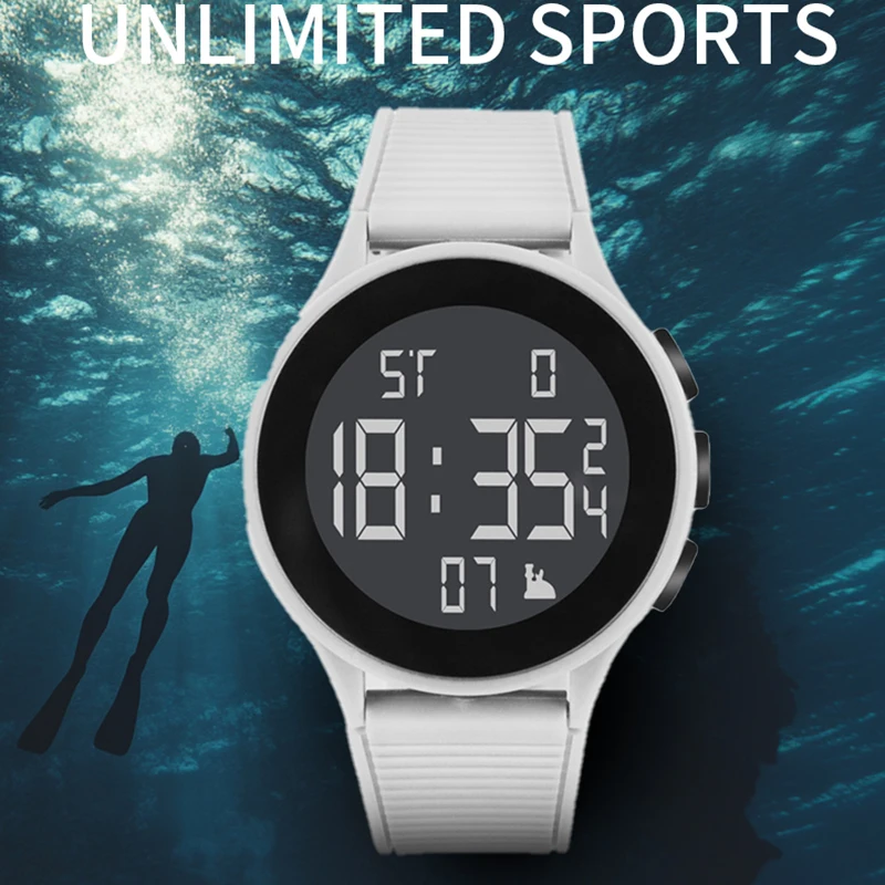 High Quality Man Watch Time LED Digital Wristwatches For Man Fashion Ultra-thin Silicone Band Electronic Sport Watch Male Gifts