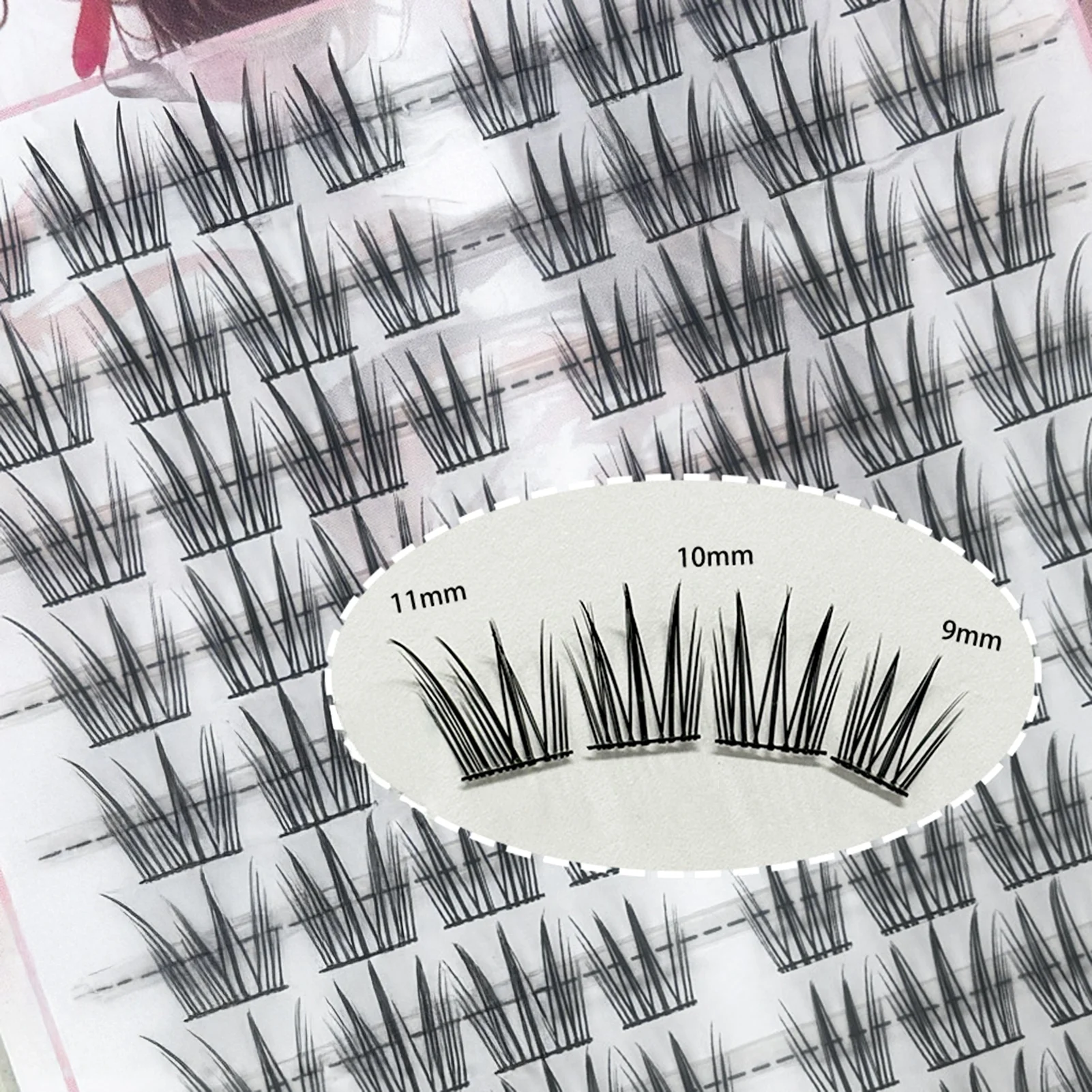 Natural Soft Eyelash extenstions C Curl False Eyelashes 9-11MM individual cluster Lash Eye-Lifting Effect DIY Makeup supplies