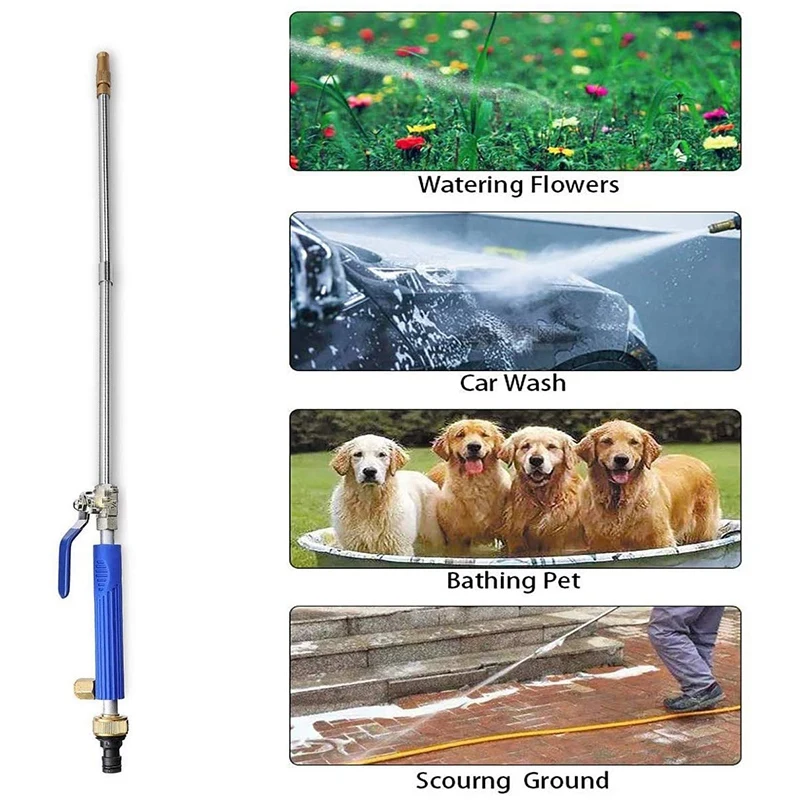 High Pressure Power Washer Wand, Watering Sprayer Cleaning Tool, Hydro Jet Water Hose Nozzle For Gutter Patio Car Pet