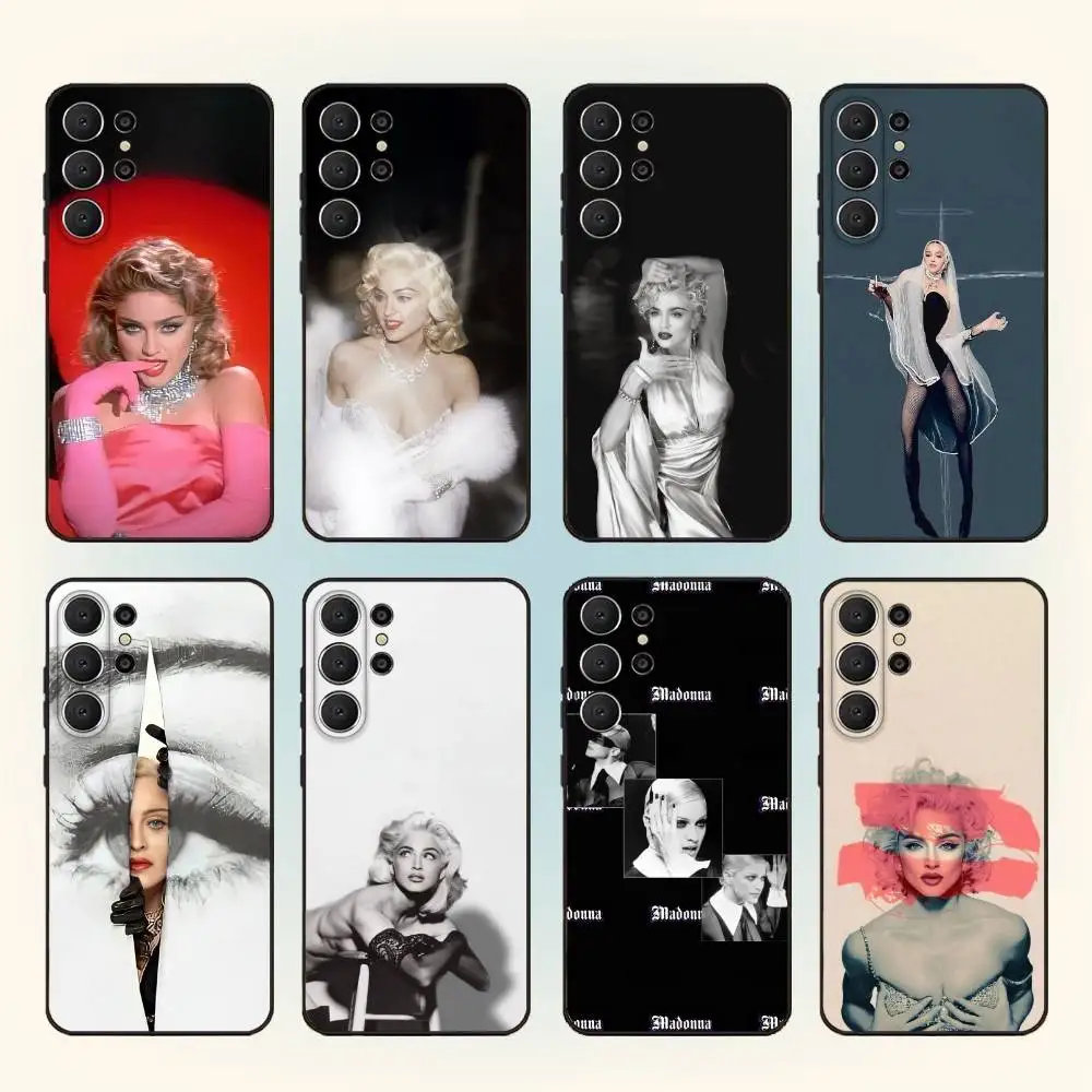 

Singer M-Madonna Phone Case For Samsung S25,24,23,22,30,21,10,9,Ultra,Plus,Lite,FE Soft Black Case
