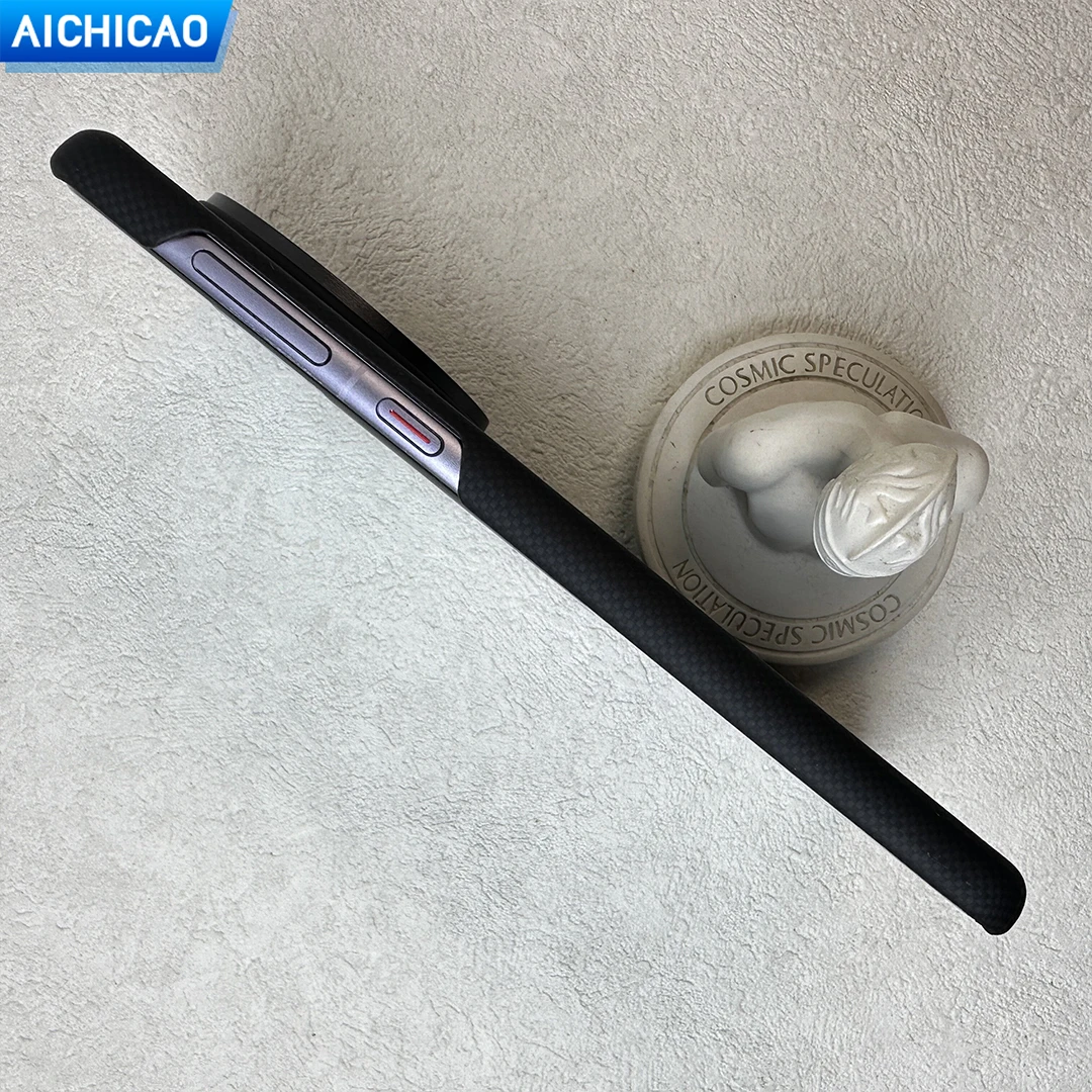 ACC- Capa de telefone de fibra de carbono real para Huawei Mate 60 Pro, capa anti-queda e antiderrapante de fibra de aramida para Huawei Mate 60pro Shell