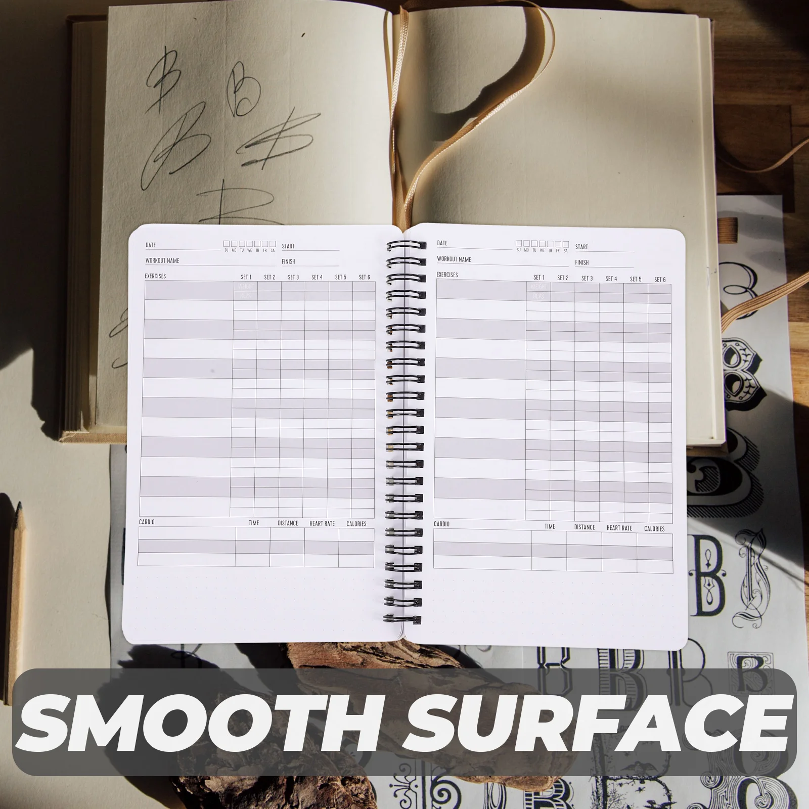 

Fitness Punch Book Gym Journal Goal for Women The Notebook Workout Planner Notepad Log