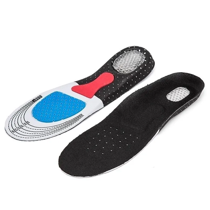 Unisex Silicone Sport Insoles Orthotic Arch Support Sport Shoe Pad Running Gel Insoles Insert Cushion for Walking Running Hiking