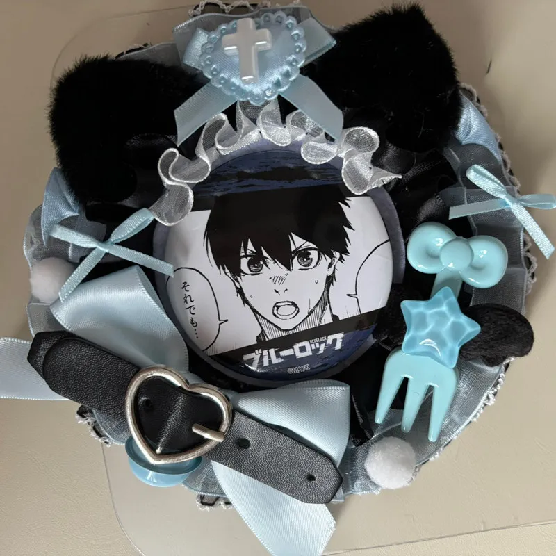 

quadratic element goods display Badge Rosette cute hand made 58mm badge Holder Character Ita Bag Manga lolita Accessories