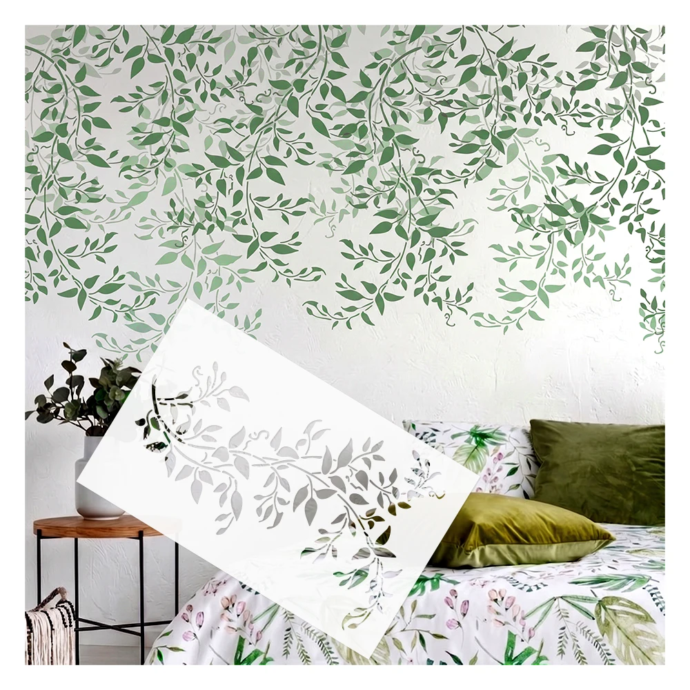 large-size-wall-stencils-for-putty-30cm-83cm-stencil-wall-for-painting-reusable-template-furniture-decorative-ivy-leaf-vine