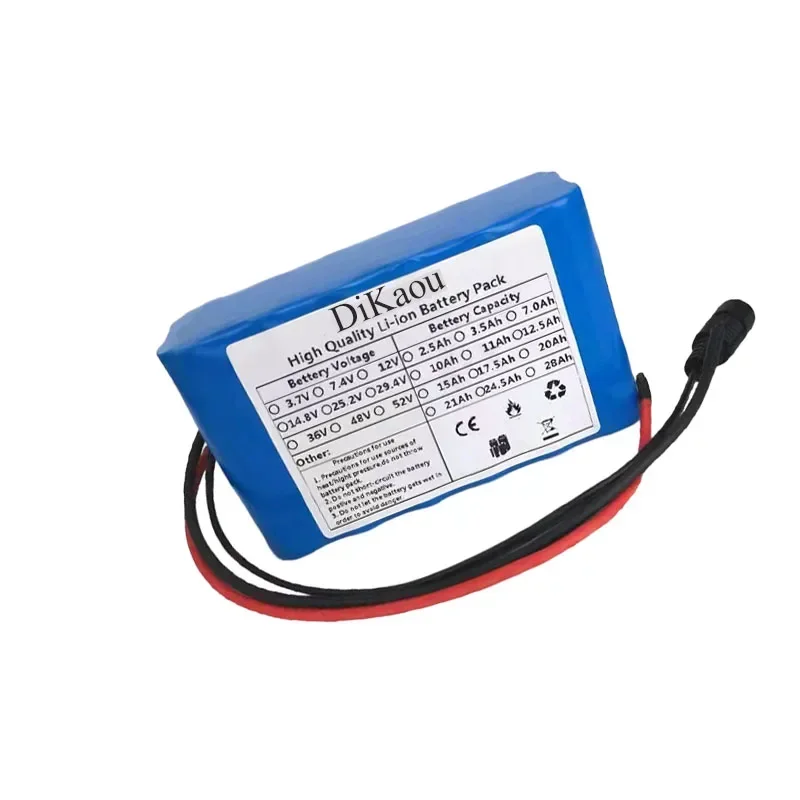 24V 6S2P 18650 Lithium-ion Battery Pack 7000mah High Capacity Suitable for Electric Bicycles and Mopeds Built-in BMS Battery