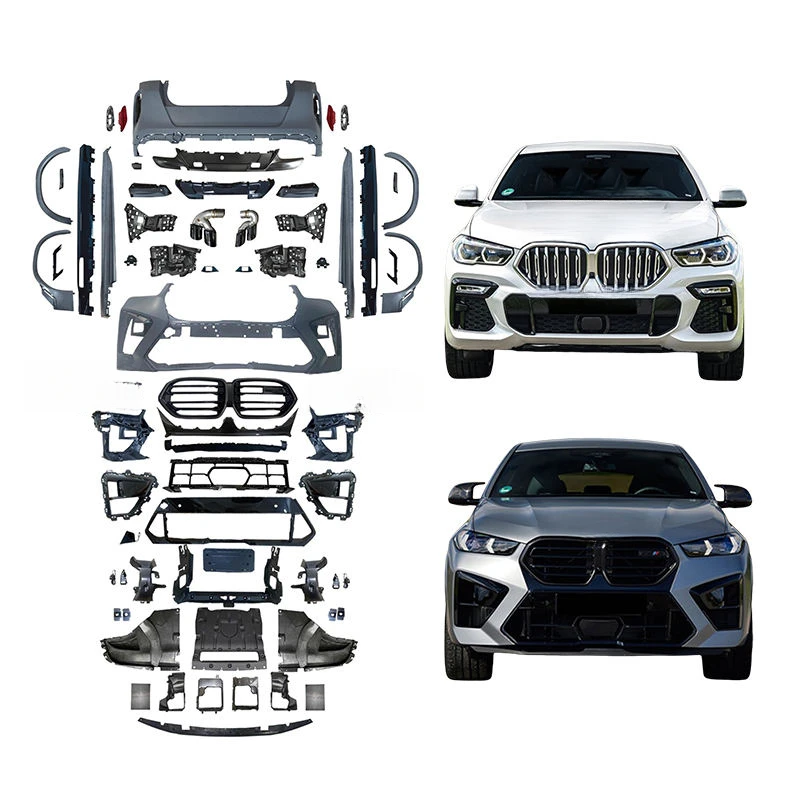 High Quality PP Conversion Upgrade Body Kit Style Fit for X6 G06 2020-2023 LCI F96 Facelift Headlight Taillamp Bumper Accessorie