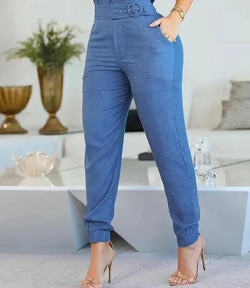Tow piceses outfits para mulheres verão moda senhora do escritório novo babado bainha cami topo & feminino casual bolso design calças conjunto