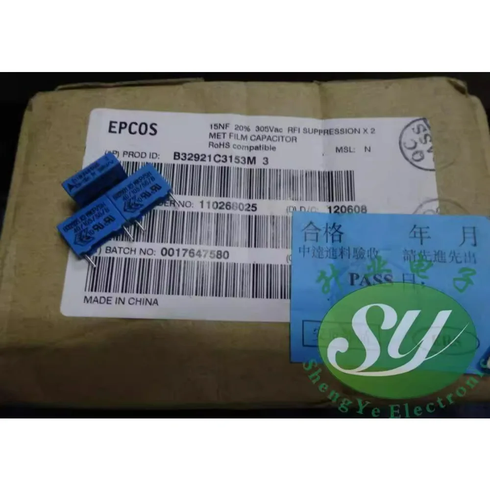 

20PCS EPCOS 0.015uf/305vAC 15nf 153 brand new 10mm film capacitor B32921C3153M