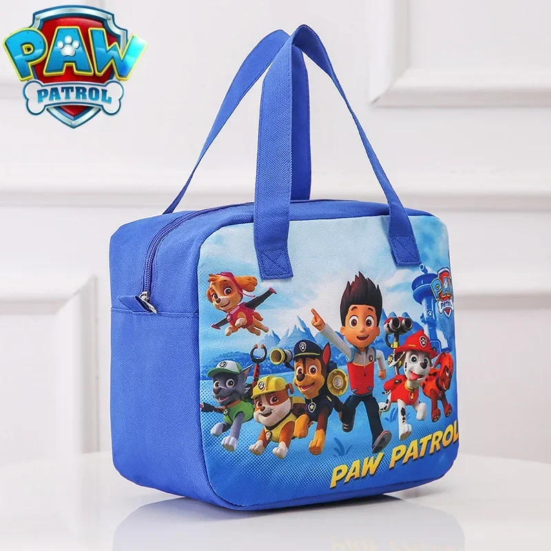 Paw Patrol Cartoon Dog Cooler Bags Students Portable Zipper Waterproof Thermal Oxford Kids Lunch Box Convenient Tote Food Bags