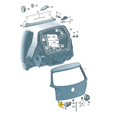 OEM Genuine Rear Trunk Boot Lid Lock Locking Catch For VW Golf 6 MK6  2009-2013  5K0 827 505 A 5K0827505A