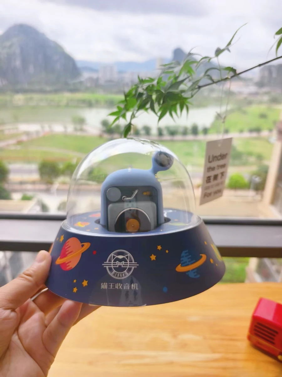

MUZEN B612 Atomic Phonograph Bluetooth Wireless Speaker Childlike Heart Blue ET UFO Packaging Portable Mini Metal Music Player