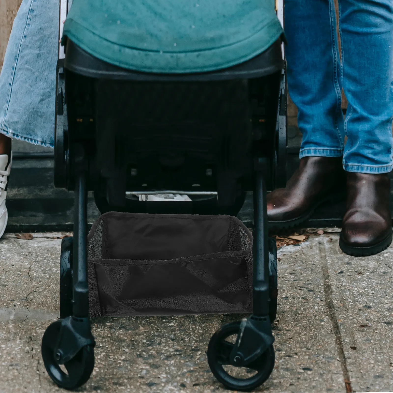 

Baby Stroller Bottom Basket Universal Sturdy Storage Bag Multipurpose Organizer for Diaper Milk Bottle Accessories