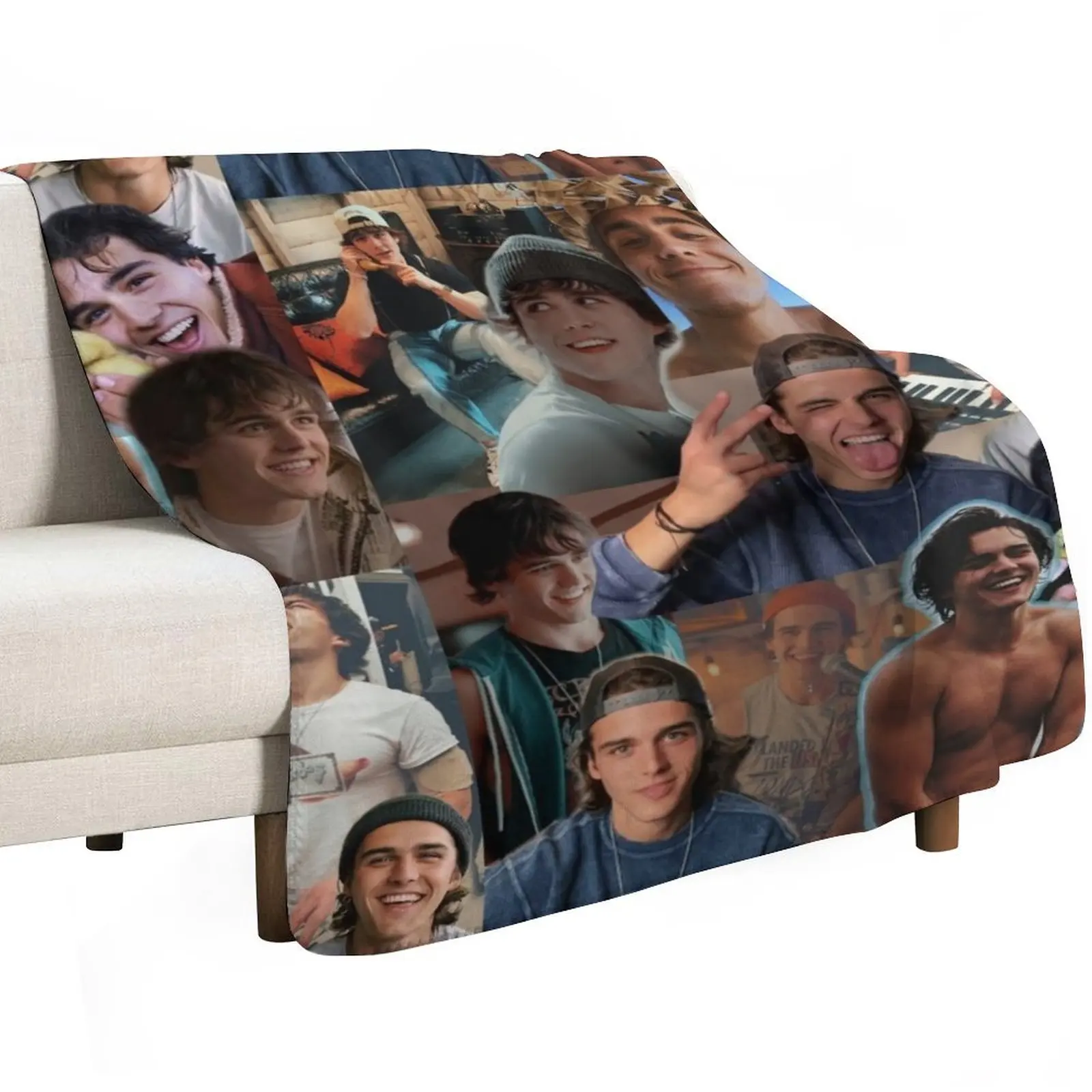 Charlie Gillespie Collage Throw Blanket Softest Sofa Shaggy Vintage Cute Moving Blankets