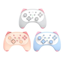 IINE Cartoon Kitten Wake Up Voice Wireless Controller Headset Support Compatible Nintendo Switch/Switch lite/Switch OLED