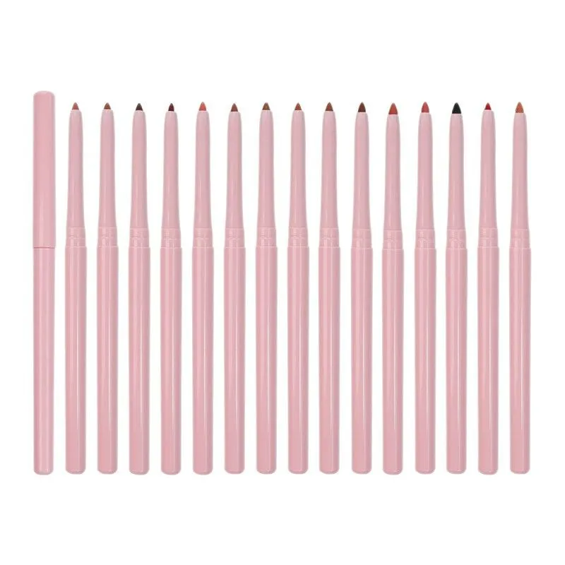 ฉลากส่วนตัวลิปไลเนอร์กันน้ําอัตโนมัติ Creamy Matte Lip liner Pencil