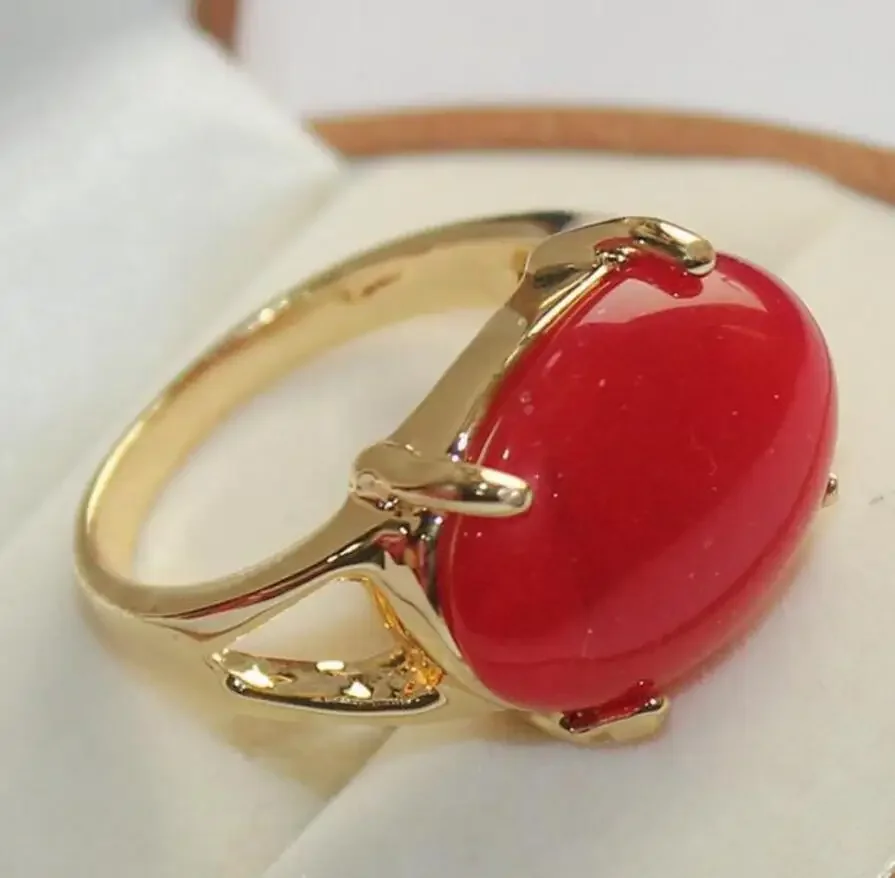 wonderful jewelry! lady's noblest RED jade ring (7,8,9#)