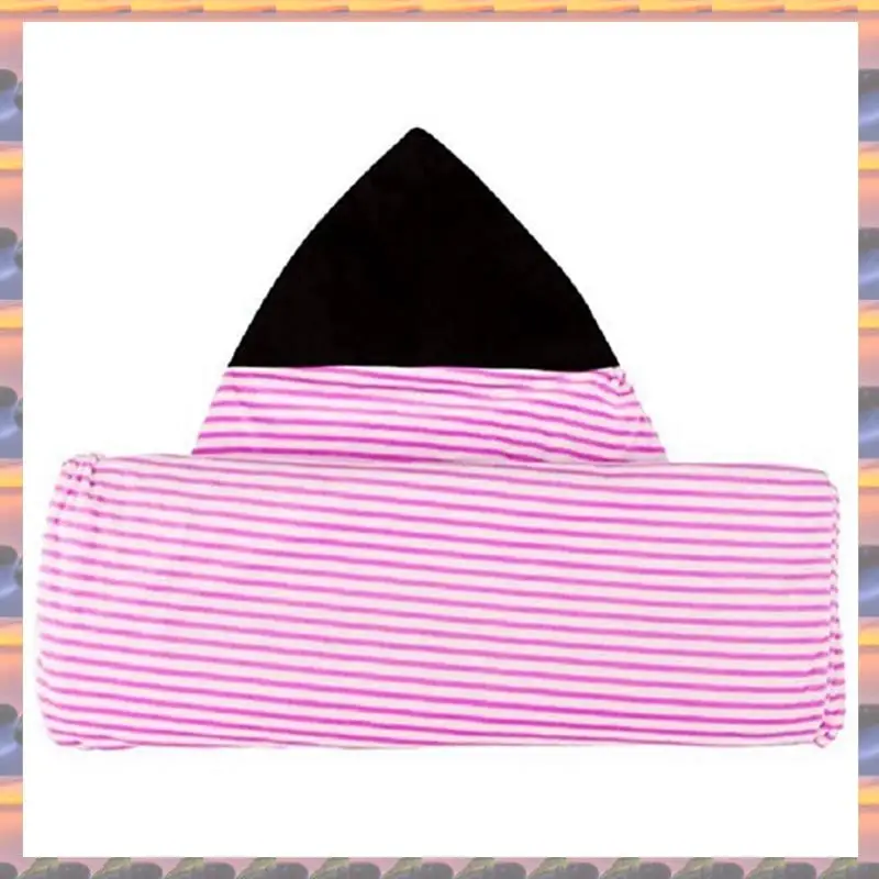 

ABML Surfboard Sock Cover 6Ft Pink And White Stripe Surfboard Protector Bag Organizer Durable Easy To Use Pink & White