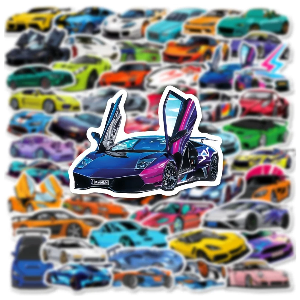 10/30/50 قطعة الكرتون السوبر التحديثية سباق ملصقات كول طفل الشارات لعبة DIY بها بنفسك دفتر سكيت المحمول لاصقة تزيين حزمة #3