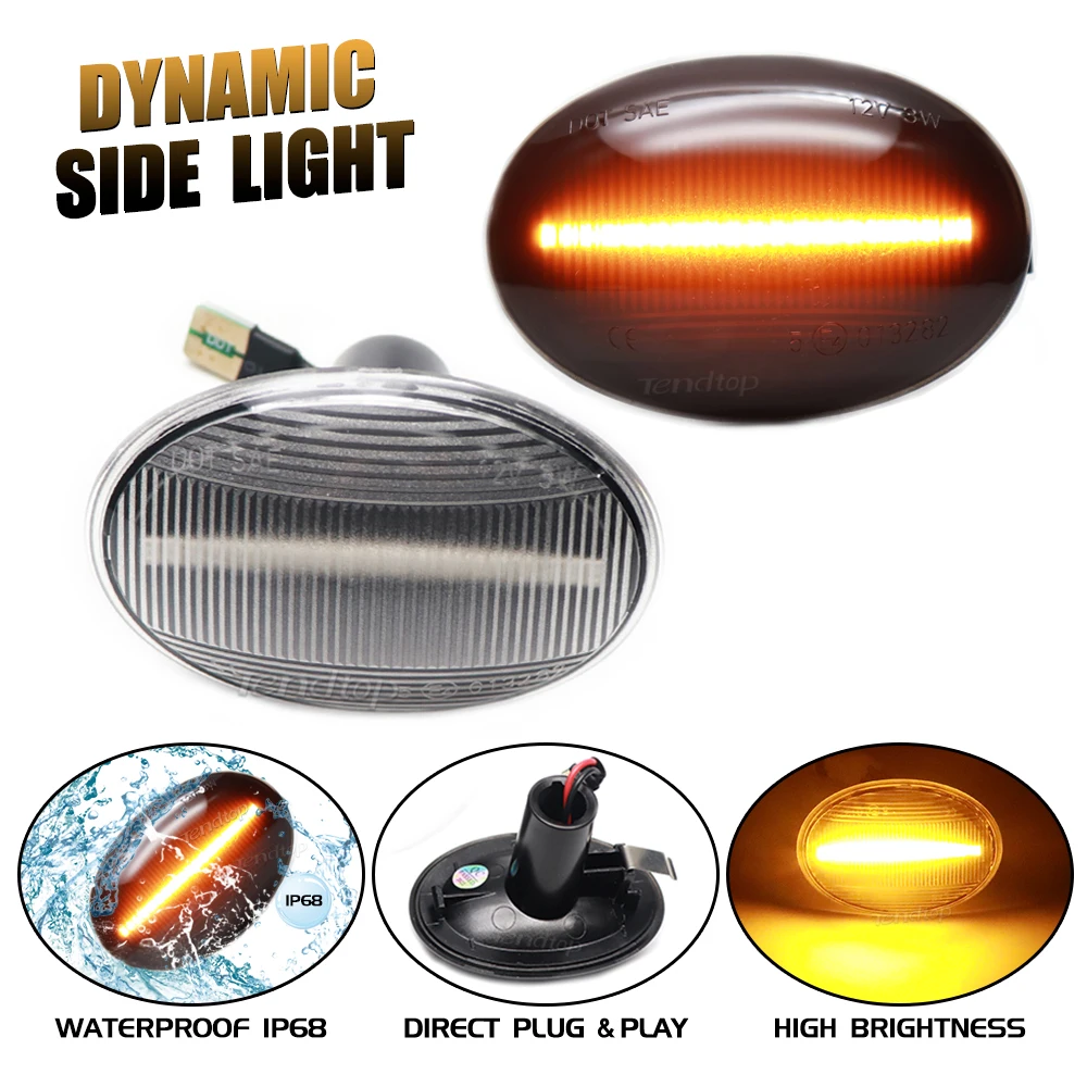LED Dynamic Side Marker Turn Signal Light Sequential Blinker Light For BMW MINI Cooper R55 R56 R57 R58 R59 2007 2008 2009