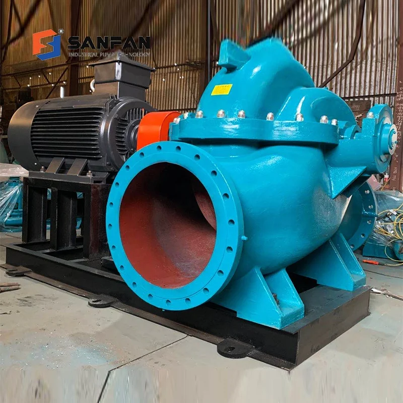 High-Pressure 200m3/h Sea Capacity Water Pump Machine Double Volute Axial Centrifugal Pump Open Shell Suction for Flood Control