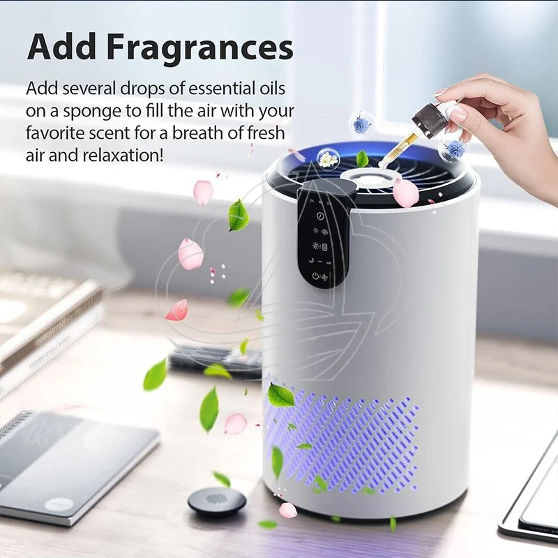 Foreign trade explosion household type silent bedroom living room odor removal animal hair negative ion pet air purifier
