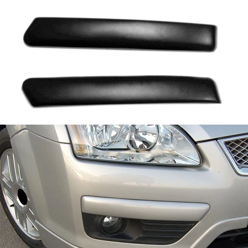 NEW-Front Bumper Lamp Hood For Ford Focus 2 MK2 2005 2006 2007 Fog Light Cover Decorative Strip 1352835 1317806