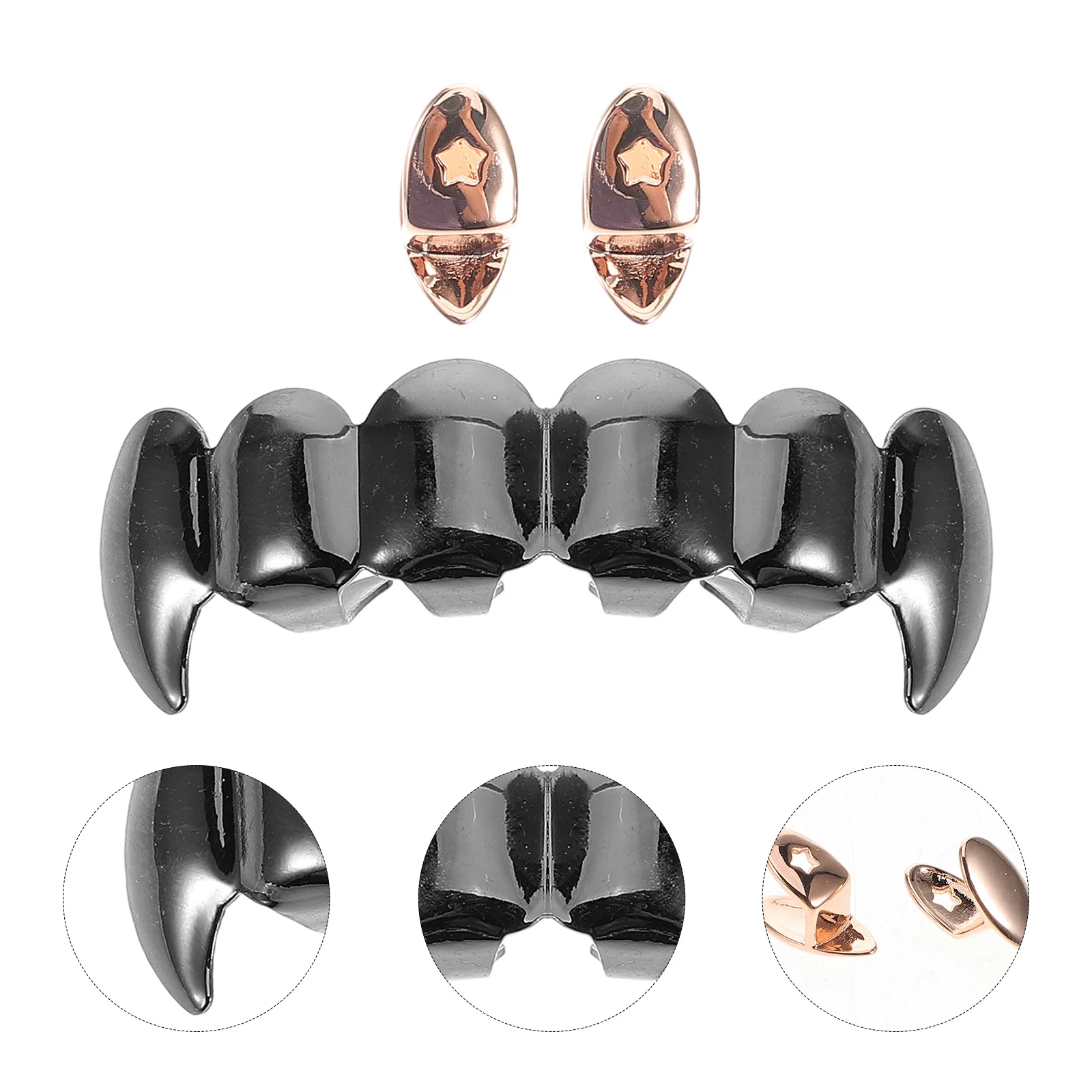 

Икла вампира, разноцветные реалистичные искусственные зубы, многоразовая одежда для Хэллоуина, страшный костюм, аксессуары, грили, мода для рта