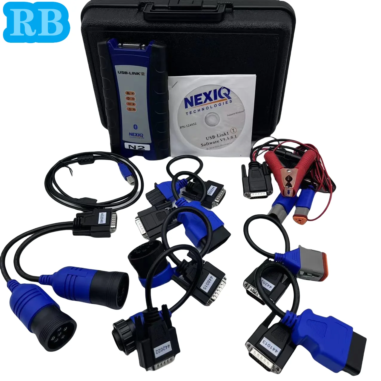 For NEXIQ-2 USB Connect Bluetooth Heavy Duty Truck OBD2 Diagnostic Instrument NEXIQ BT Version OBD Fault Detector Diesel Engine