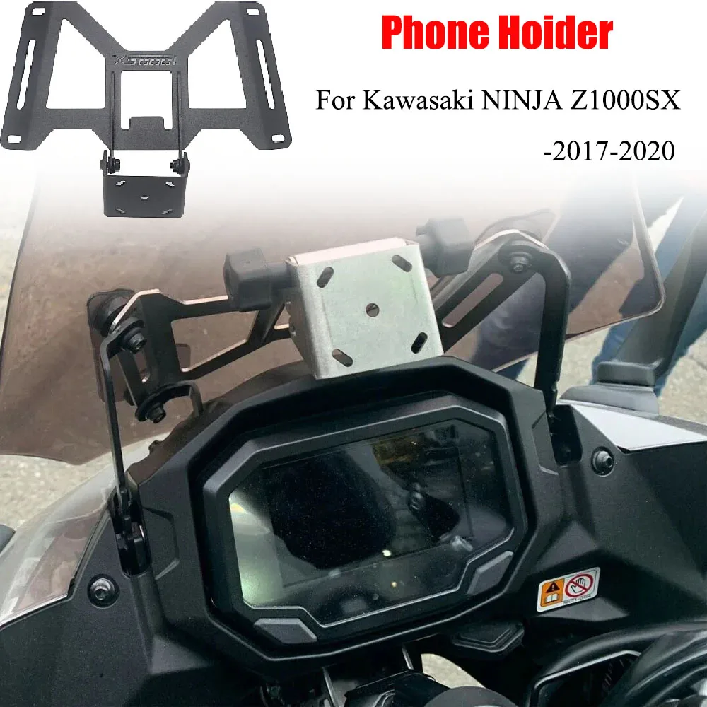

Motorcycle Accessories Navigation GPS BracketMobile Phone Holder Plate Stand Adapt Support For Kawasaki NINJA Z1000SX 2017-2020N