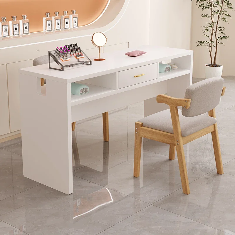 Manicure Table Color Pink Shelves Beautician Nail Office Wall Decoration Salon Nails Accsesories Portable Folding Kinetics Art