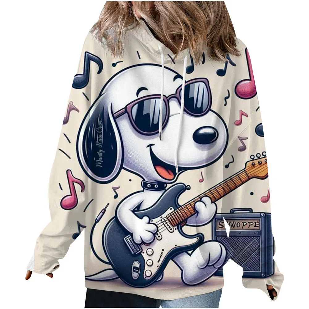 2025 الخريف المرأة هوديي سنوبي ملابس رياضية مطبوعة فضفاضة في الهواء الطلق مباراة كاملة هوديي المرأة الفتيات أفضل الملابس النسائية