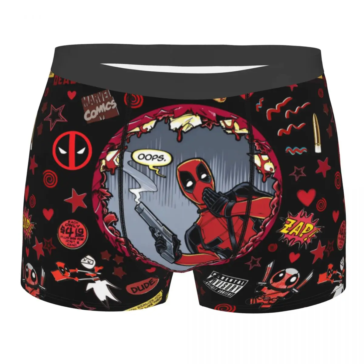 Man Boxer Briefs Deadpool Collage Poster Boxers Pants Novelty Underpants Cartoon Anime Cool