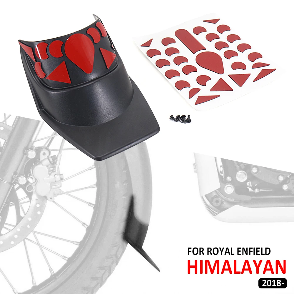 

New Motorcycle Accessories ABS For Royal Enfield Himalayan 2018-2022 2021 2020 Black Front Fender Extender Mudguard Splash Guard