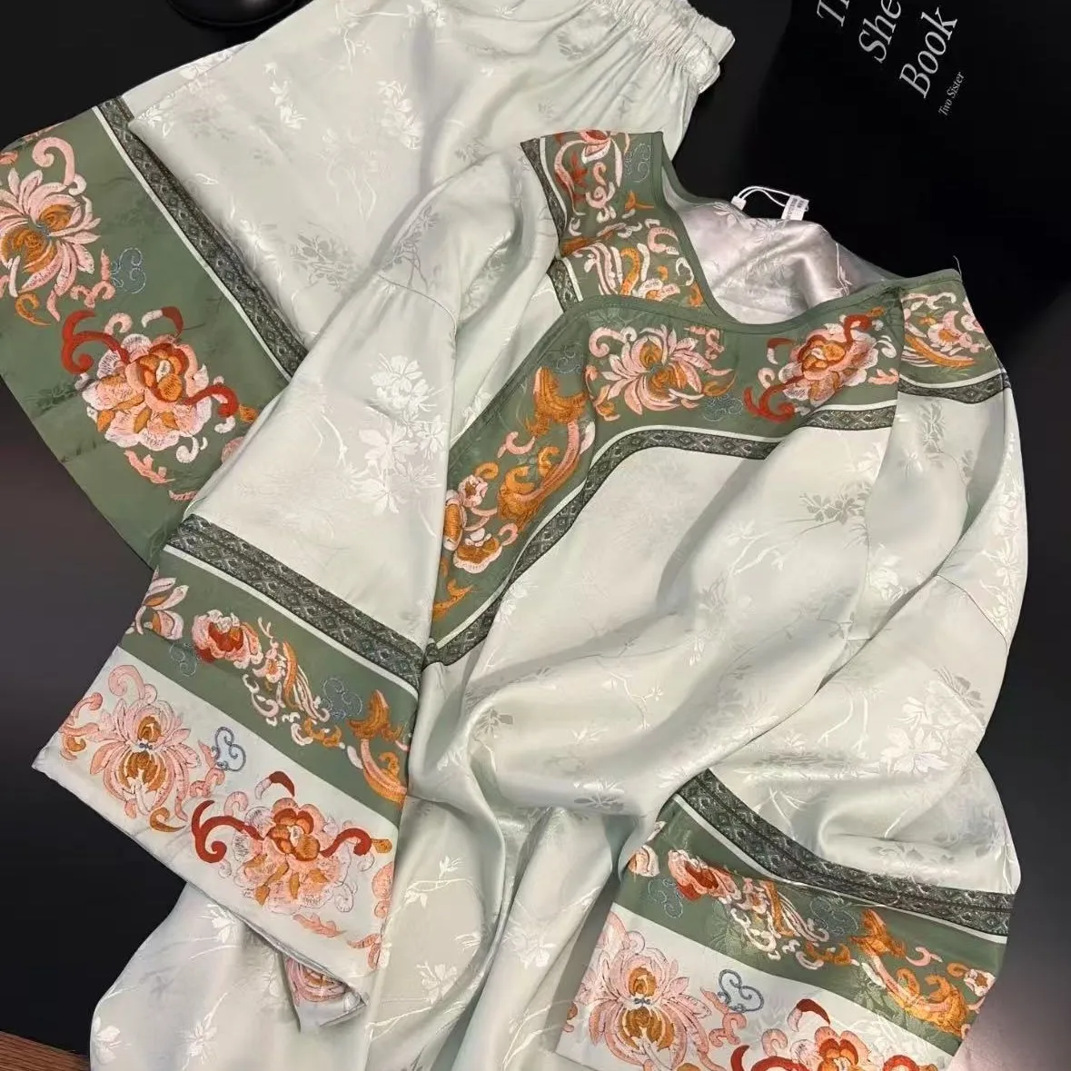 Spring Autumn Women Vintage Chinese-style Long-sleeve Pajamas Girls Student Homewear Women Soft  Loungewear Loose Robe Ladies