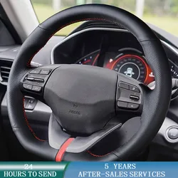 Customized Car Steering Wheel Cover Non-Slip Leather Car Accessories For Hyundai Ioniq 2017-2019 Elantra 4 2016 2017 2018 2019