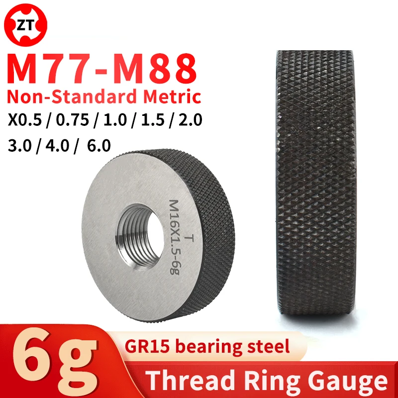 

1 компл. (1*GO + 1*NOGO) 6 г точность M77-M88 X0,5/0,75/1/1,5/2/3/4/6 стандартный метрический инструмент для измерения кольца с мелкими зубьями