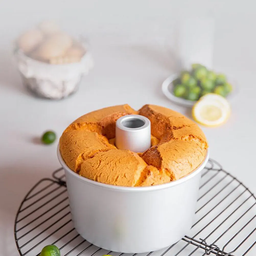 

Round Cake Mold Molds for Baking Non Stick Aluminum Lightweight Easy Clean Reusable Pan Hollowed Cake Multipurpose Kitchen