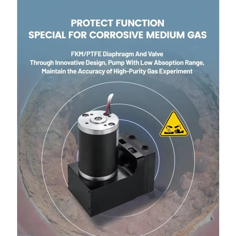 12V 24V Personalizzato Mini Doppio Diaframma Pompa di Aria Portatile Laboratorio Resistente Alla Corrosione Piccolo Olio Silenzioso Meno Pompa di Vuoto