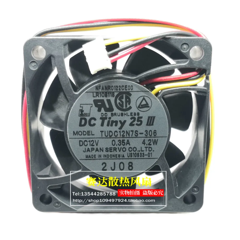 Applicable to original SERVO TUDC12N7S-306 6025 12V 0.35A double ball Computer fan
