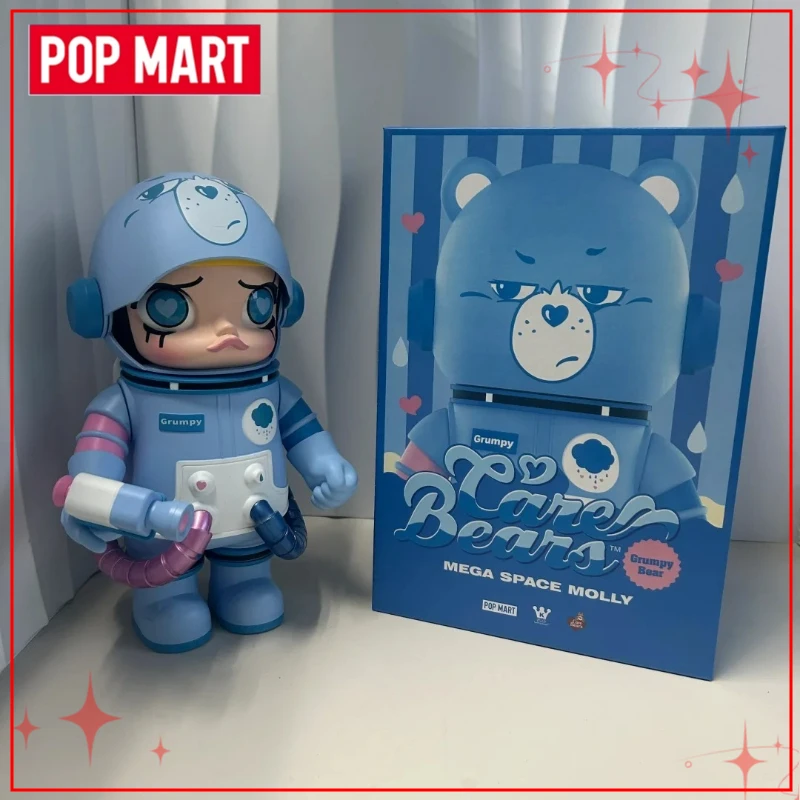 

Genuine POPMART MEGA SPACE MOLLY 400%+100% Irritable Bear Suit Child Companion Family Favorite Large Dolls
