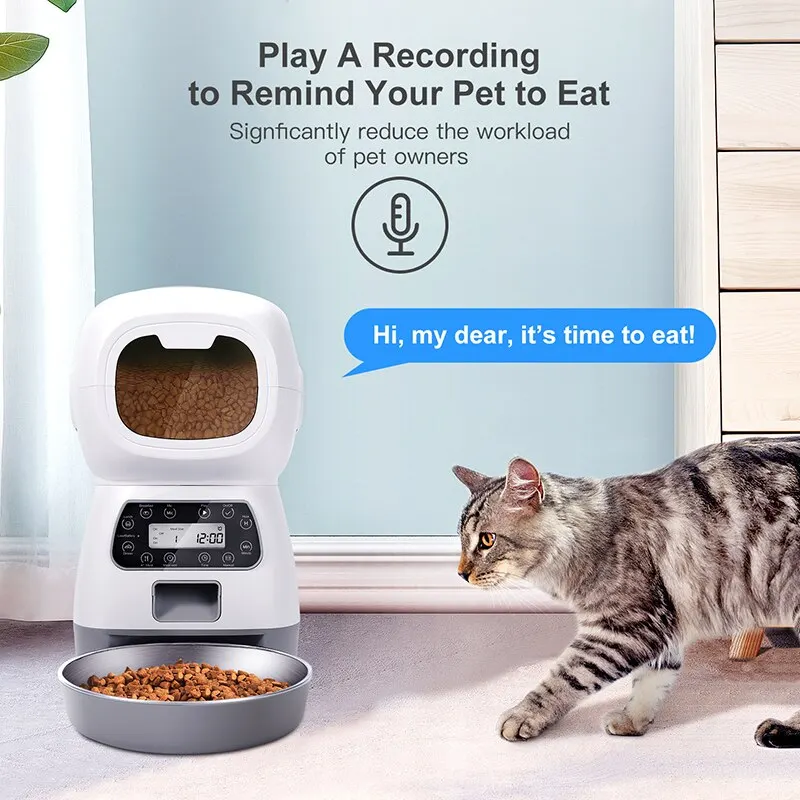 1PC Automatic Pet Feeding Intelligent Remote Control Cat And Dog Feeding Machine Timing Quantitative Food Machine